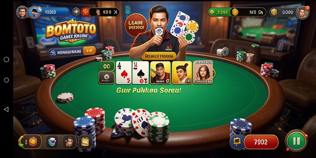 Gameplay menarik dari BOMTOTO yang menyajikan poker seru.