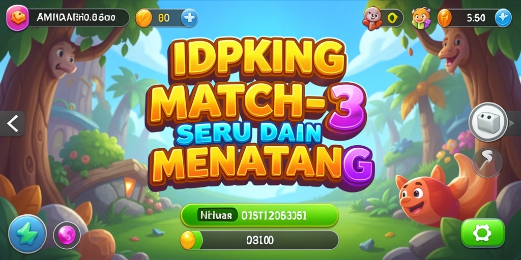 Tampilan seru gameplay Match-3 di IDPKING yang menantang.