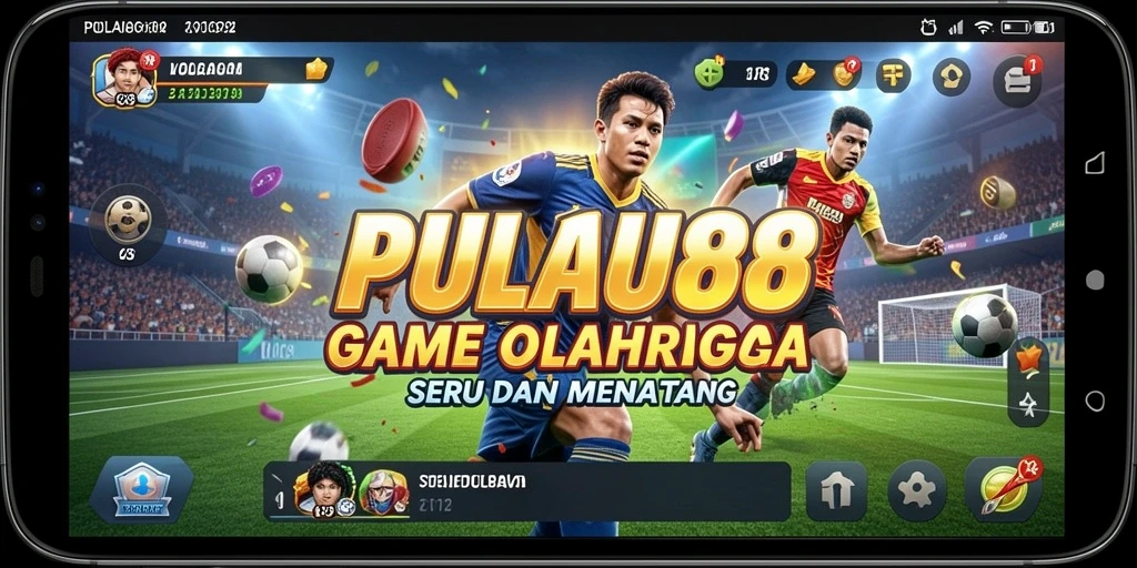 Screenshot menunjukkan aksi seru dalam permainan olahraga PULAU88.